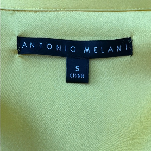 Antonio Melani Women’s Canary Yellow Silk Blouse Size Small - Picture 4 of 7